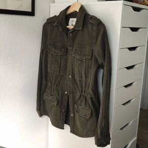 Linen Green Military Jacket